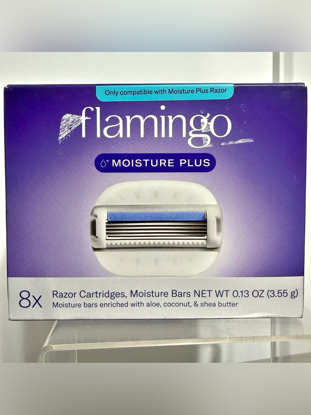 Flamingo by Harry's Moisture Plus Razor Blade Refill Cartridges 8 Pack NEW